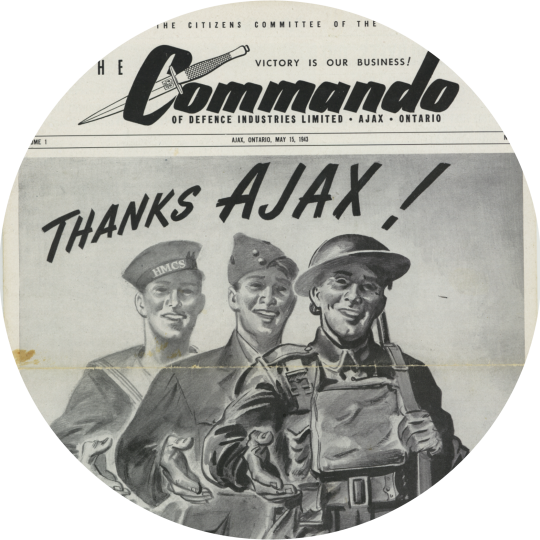 A partial image of an issue of The Commando.